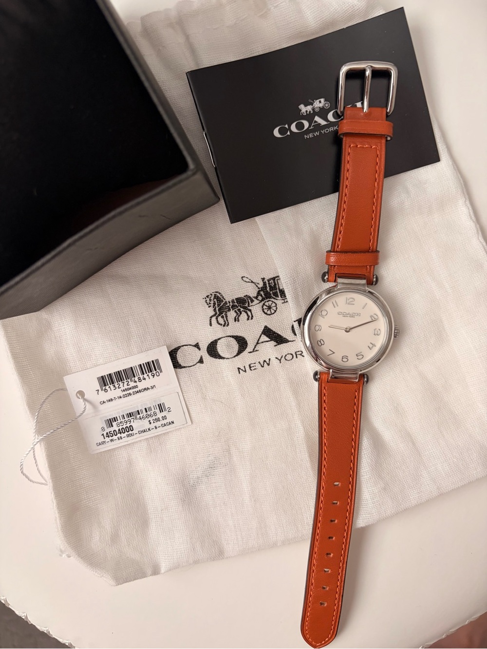 Coach Cary Watch with leather strap - Picture 3 of 9